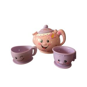 Fisher Price Laugh & Learn Musical Tea Set Pink Teapot 2 Purple Cups N7121 2008